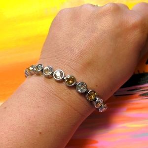 Touchstone crystal multi color champagne crystals bracelet!